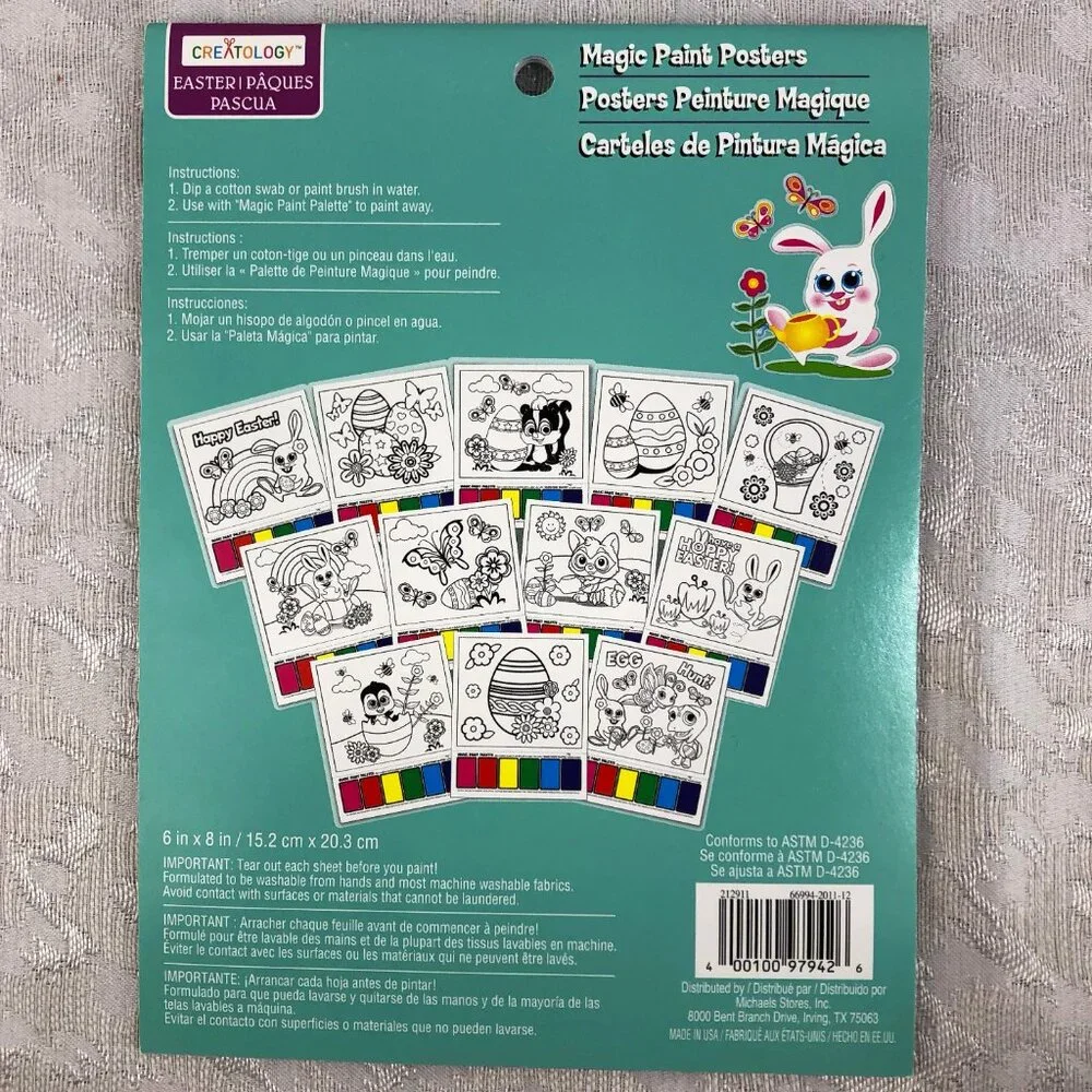 Creatology Easter Kids Craft Bundle: Foam Kits, Magic Paint, Bunnies & Eggs NOS
